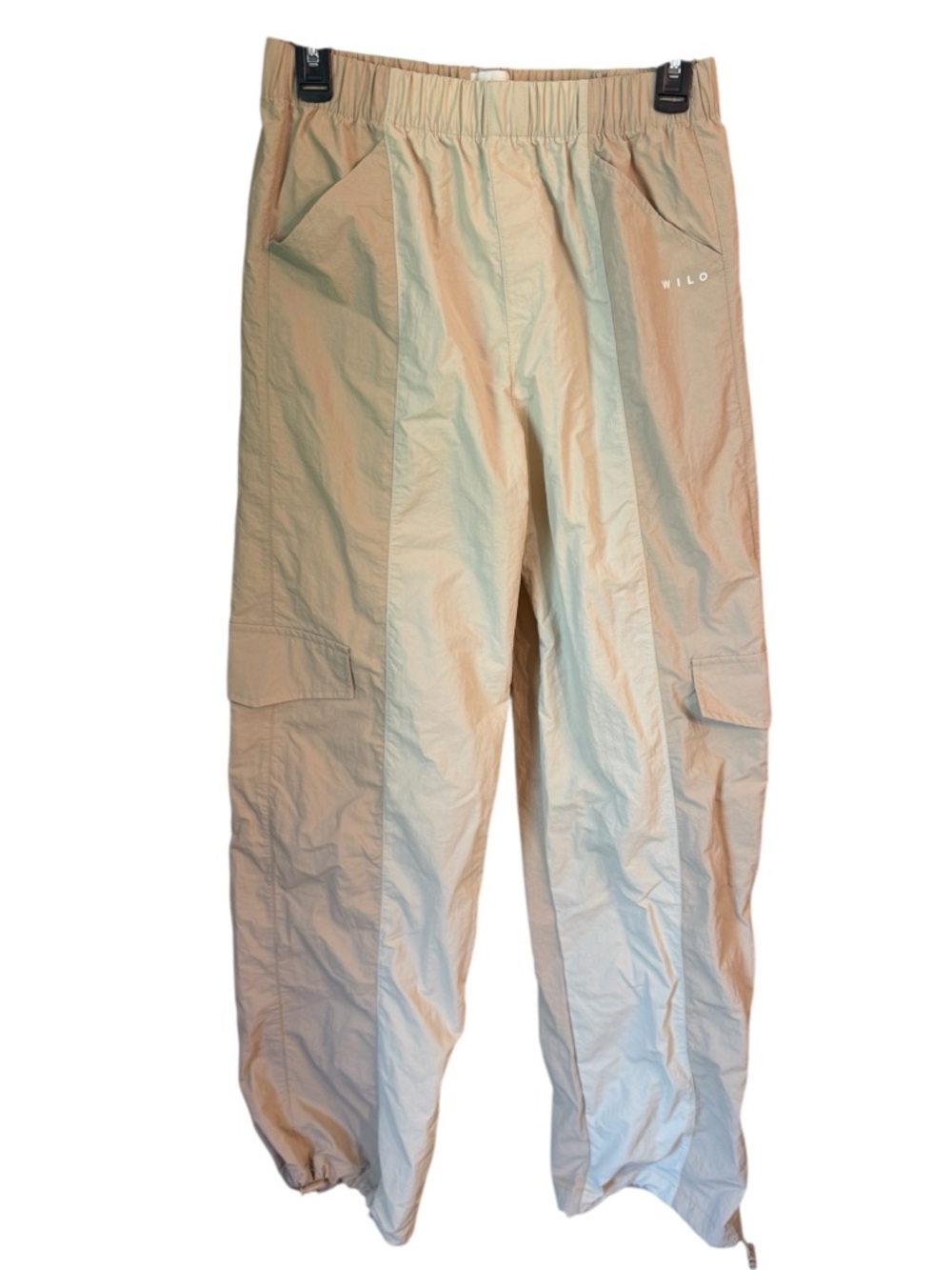 Wilo the Label Tan Parachute Jogger Track Cargo Pants Pull On Style, size XS
